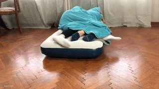 TWO GIRLS HAVING SLEEPOVER SNORING AND FALLING OFF THE AIRBED