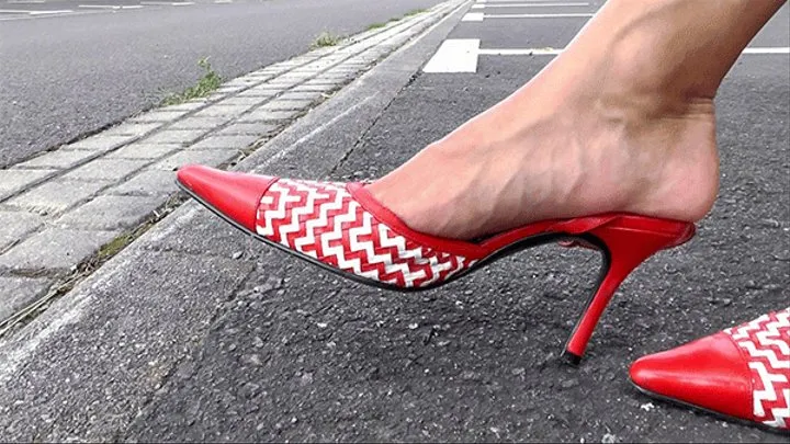 nujne Kristina's red high heels