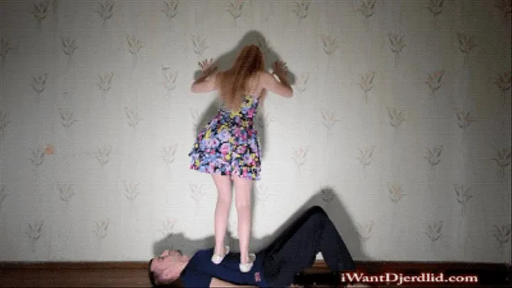 Soft trampling by blonde girl