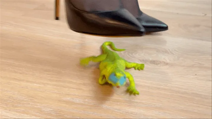 High heel pantyhose sock domination lizard