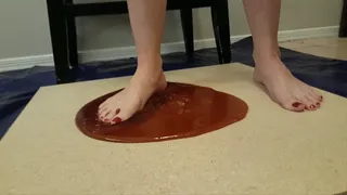 Harley Stuck Barefoot in Honey Glue Trap