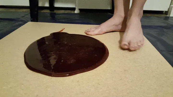 Neko Chan Stuck in Maroon Glue Trap