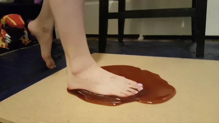 New Model: Janet Stuck Barefoot in Glue