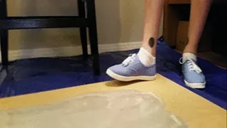 Leeloo Stitch's Shoes to Socks to Bare Feet Stuck