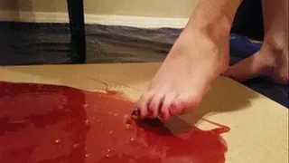Wednesday Weekend Stuck Barefoot in Classic Red Glue