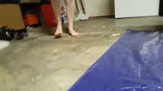 Monster Stuck Barefoot in Glue Trap