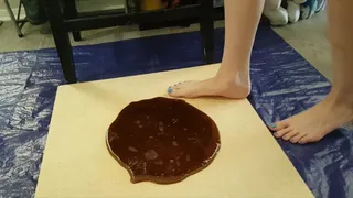 Skyler Moon Stuck Barefoot in Glue Trap