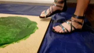 Karina's Gladiator Sandals vs Ecto Cooler Glue