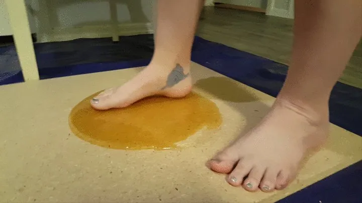 Ling Stuck Barefoot in Ultra Sticky Glue Trap