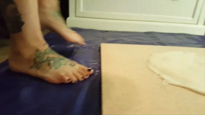 Raevyn Stuck Barefoot in Ultra Sticky Glue Trap