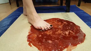 Lilith Doll Stuck Barefoot in Doubly Thicc Glue Trap