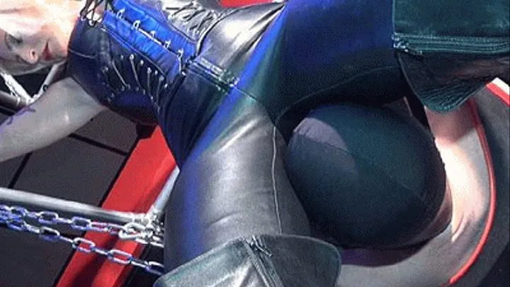 RIDE YOUR FACE ON THE SLING WITH MY LEATHER PANTS