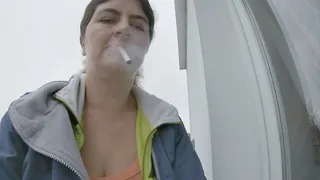 Smoking an yawning