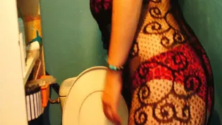 Sexy toilet eith pushing