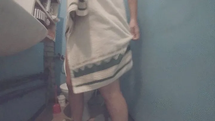 Towel and toilet