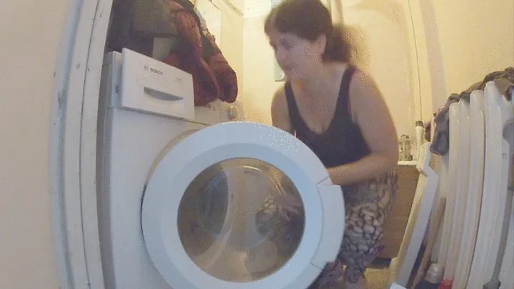 I put the laundry in the washing machine