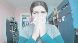 Allergic nose blowing