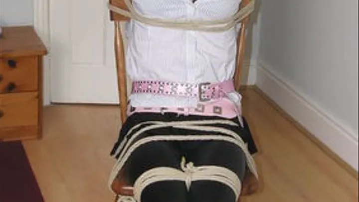 Leanne Chairhogtied.