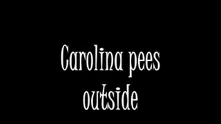 Carolina pees outside