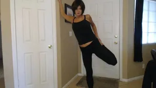 Stretching In Yoga Pants