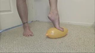 Barefoot Balloon Squashing And Rolling