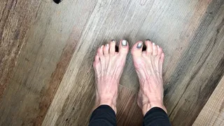 Toe Wiggling Silver Toenail Polish 2