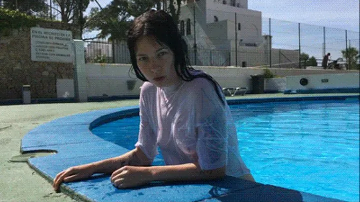 Wet Look by the Pool with Vienna