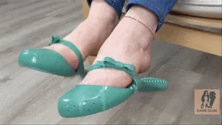 (222) Jelly Shoejob in My Jelly Slippers Slides