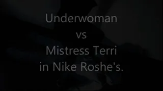Trampled by Mistress Terri in Nike Roshe's