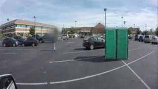 Porta Gloryhole Nerdy girl sucks cock in grocery store parking lot guy 5