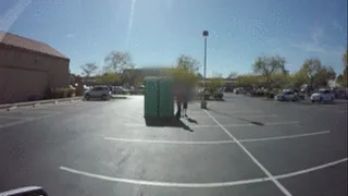 Porta Gloryhole BBW swallows cum in parking lot guy 7