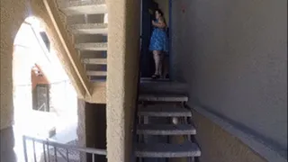 Struggling down my stairs and walking to the car