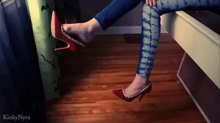 Dangling My Red Heels On The Pool Table