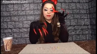 Catwoman catches some snacks