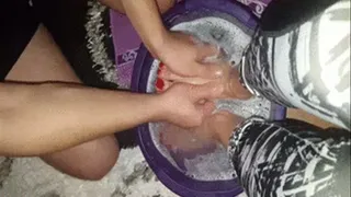 Slave Washing His Mistress Foot