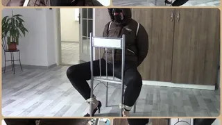 My amateur bondage, June 10, 2019: Chair bound in Bergans jacket