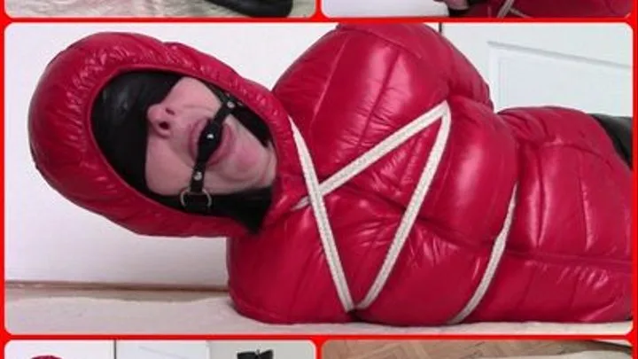 My amateur bondage, December 3, 2017: Red shiny jacket