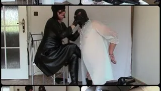 Leather Mistress, full video (parts: Gloves slapping and HOM, Slave's cum on my boots)