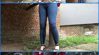 Jeans pee in handcuffs 4