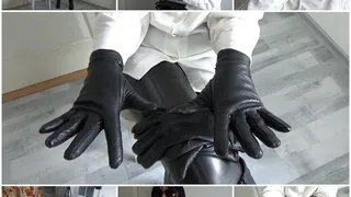 Two pairs of short leather gloves for my slave