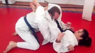 Domination Gi match! Small karate girl in action!