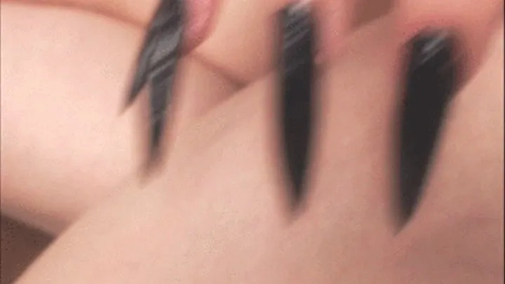 scratching with black nails