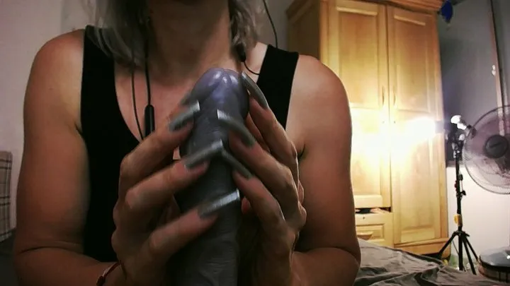 silvernails handjob dildo