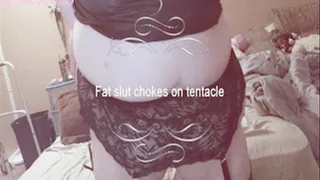 Fat slut chokes on tentacle