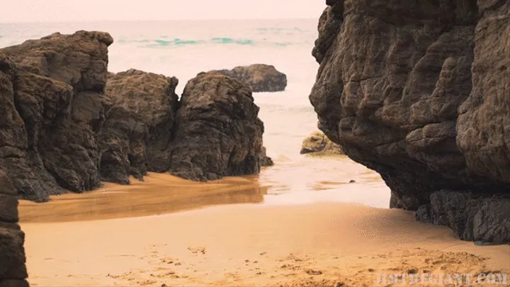 Giant Men Wrestling On The Beach