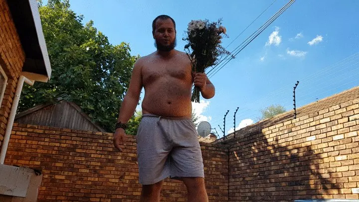 Giant Stomping a Bouquet of Flowers