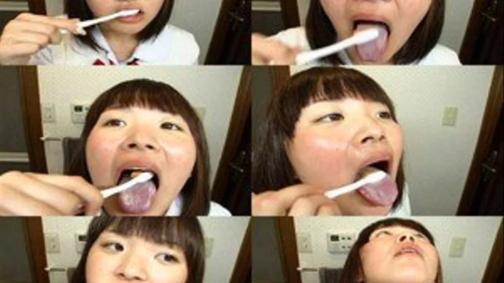 Fantasy of a Schoolgirl while Toothbrushing!