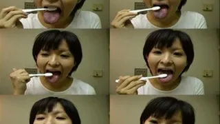 Playful Wife Brushes her Tongue!