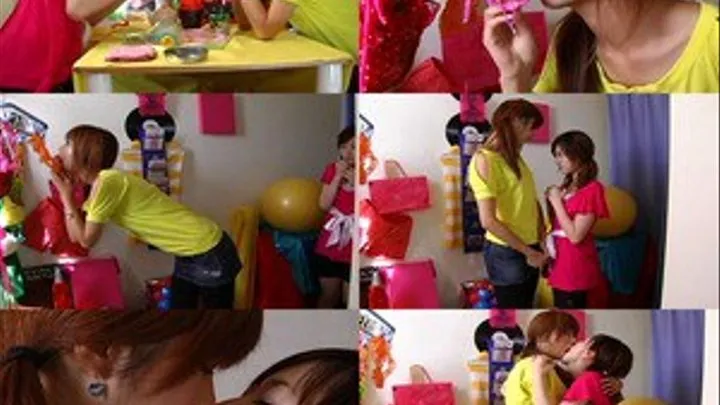 Lesbians Make Out in a Colorful Room! - Part 1 (Faster Download)