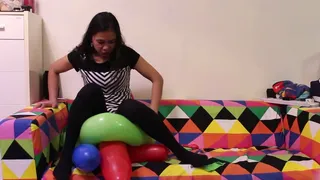 Lap Ride on Liza on Balloons